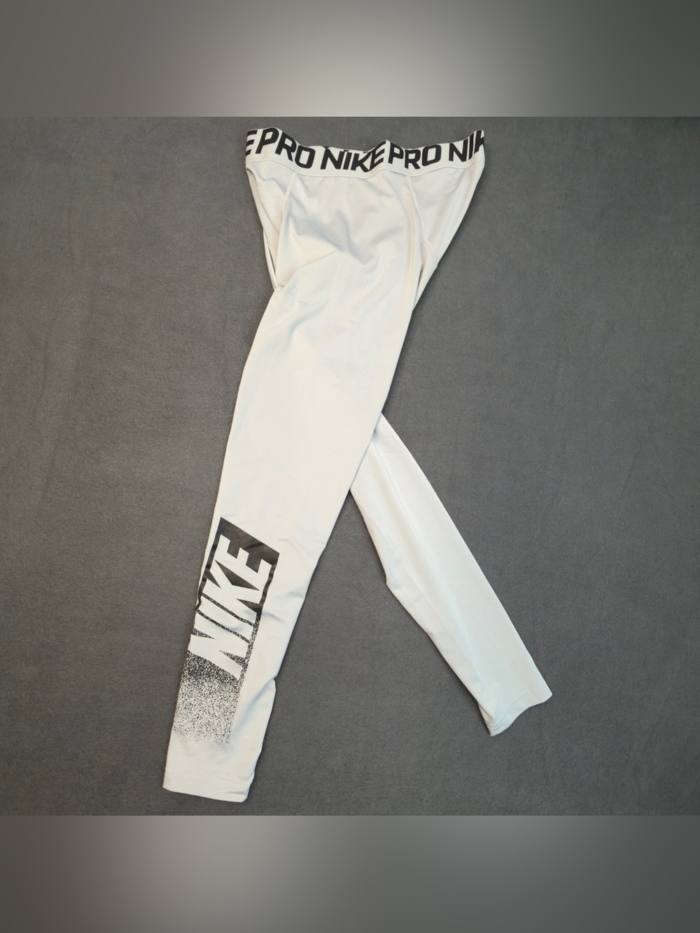Nike Pro Dri-Fit Men's M Compression Gray Graphic Leggings Training Pants